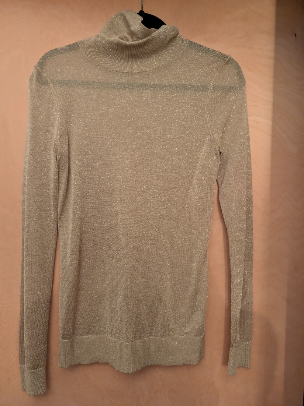 Michael Kors Metallic Cream Turtleneck Sweater